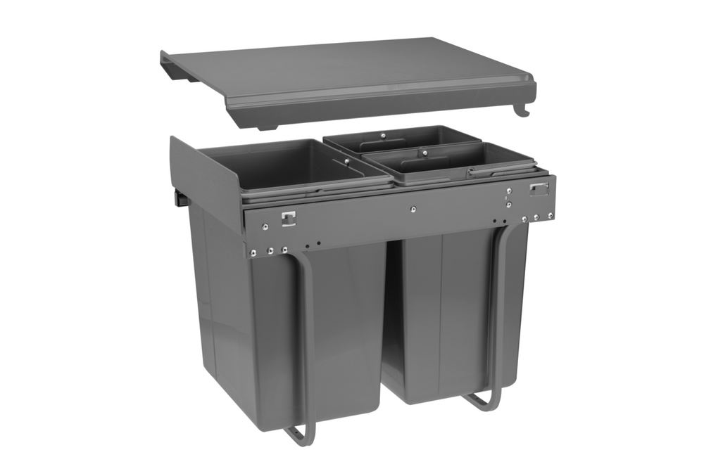 Сегрегатор GTV PRACTI ECO для шаф 400 мм 20+2х10л Графіт PB-45-202X10-60A фото
