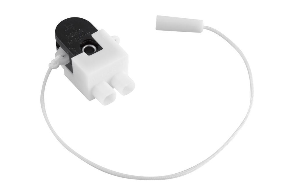 Вимикач з мотузкою,220-240V max 750W, max 3А, чорно-білий AE-WLSZN1-10 фото