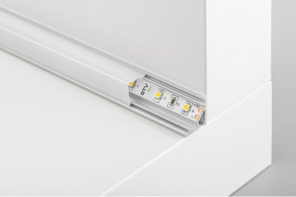 LED-профіль GTV кутовий накладний 2м Білий PA-GLAXNKKT-AL-10 фото
