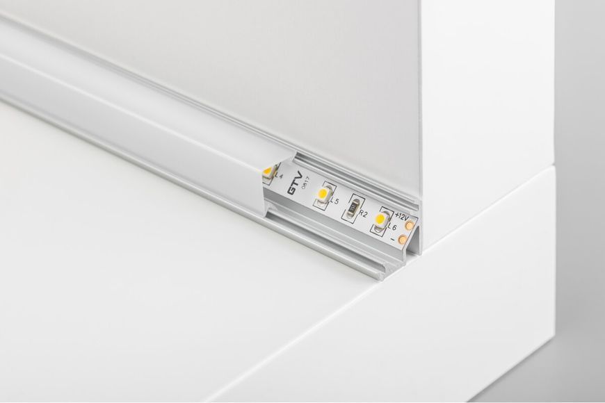 LED-профіль GTV кутовий накладний 2м Білий PA-GLAXNKKT-AL-10 фото