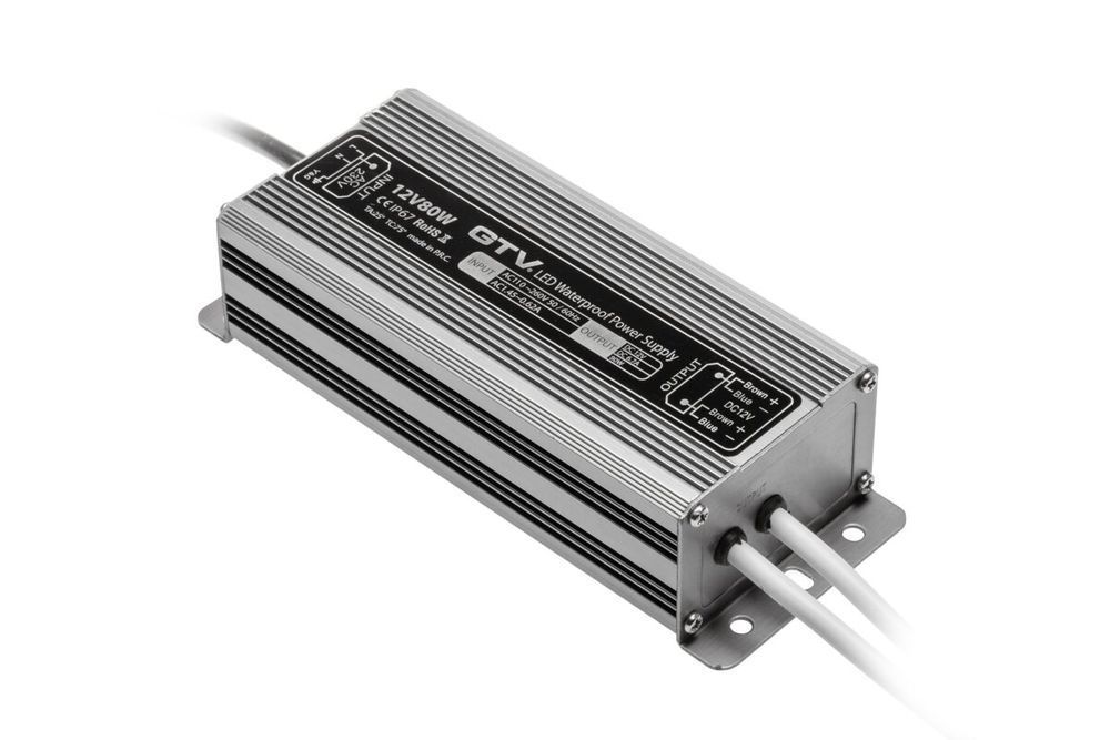 Блок живлення LED, 12 V DC / 80W, IP67 водонепроникний LD-WZA80W-NW фото