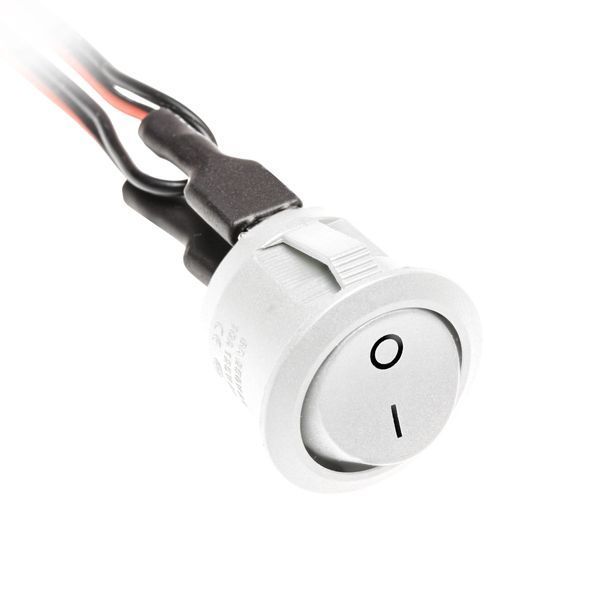 Кнопковий вимикач, 12V, 10A, з кабелем 10 см mini AMP, білий AE-WLB01-10 фото