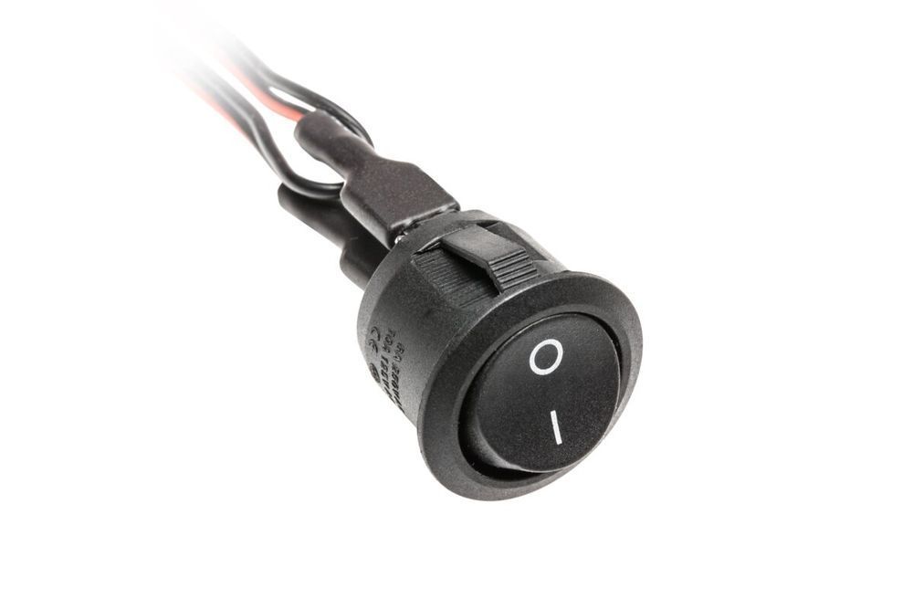Кнопковий вимикач, 12V, 10A, з кабелем 10 см mini AMP, чорний AE-WLC01-20 фото