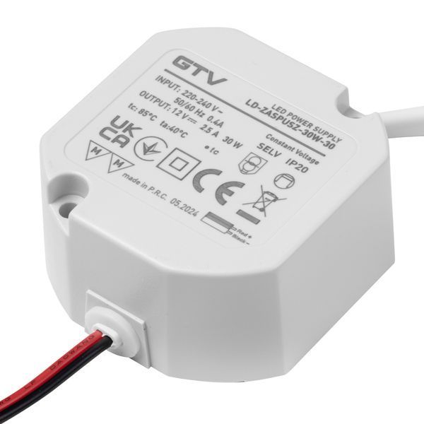 Блок живлення 12 V, 30 W, круглий, в підрозетник LD-ZASPUSZ-30W-30 фото
