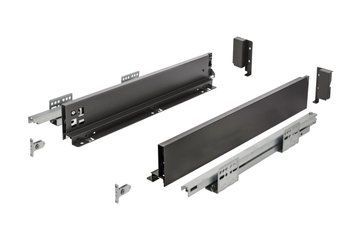 Висувна система AXIS PRO Push to open l-450 мм низький H86 Чорний PB-AXISPRO-P2O-KPL400B фото