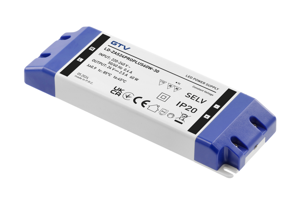 Блок живлення LED PRO+ 24V, 60W, input 220-240VAC, IP20, розм.185x65x22 mm LD-ZAS24PROPLUS60W-30 фото
