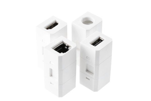 Блок розеток GTV CHARGER PLUS 1 розетка SCHUKO USB A+C WC (змінні USB, RJ45 HDMI) провід 1,5м Білий AE-BPW1SACP-10 фото