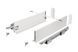 Висувна система AXIS PRO Push to open l-400 мм середній H120 Білий PB-AXISPRO-P2O-KPL600D2 фото 1
