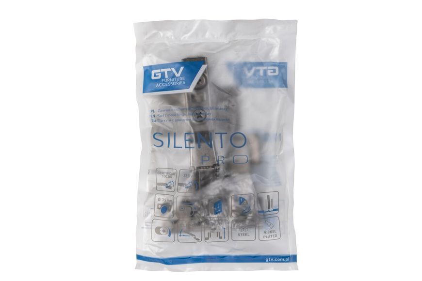 Завіс півнакладний GTV SILENTO PRO з доводчиком чорний ZM-HCSL08-3DBEO-20 фото