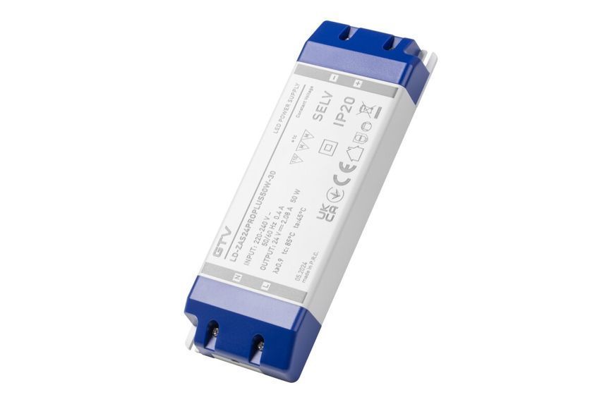 Блок живлення LED PRO+ 24V, 50W, input 220-240VAC, IP20, розм.185x65x22 mm LD-ZAS24PROPLUS50W-30 фото