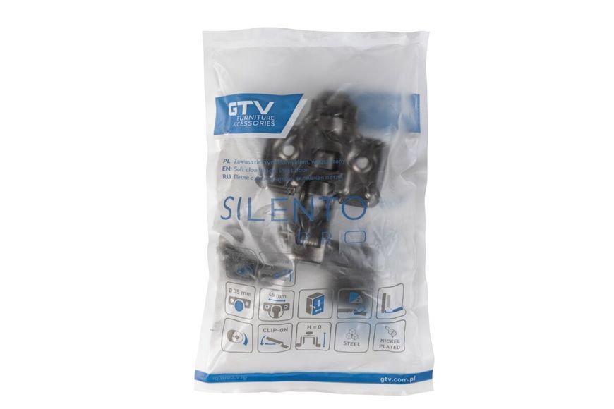 Завіс внутрішній GTV SILENTO PRO з доводчиком чорний ZM-HCSL07-3DBEO-20 фото