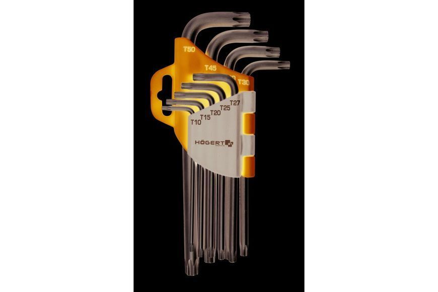 Ключі шестигранні TORX CrV 9 шт HT1W814 фото