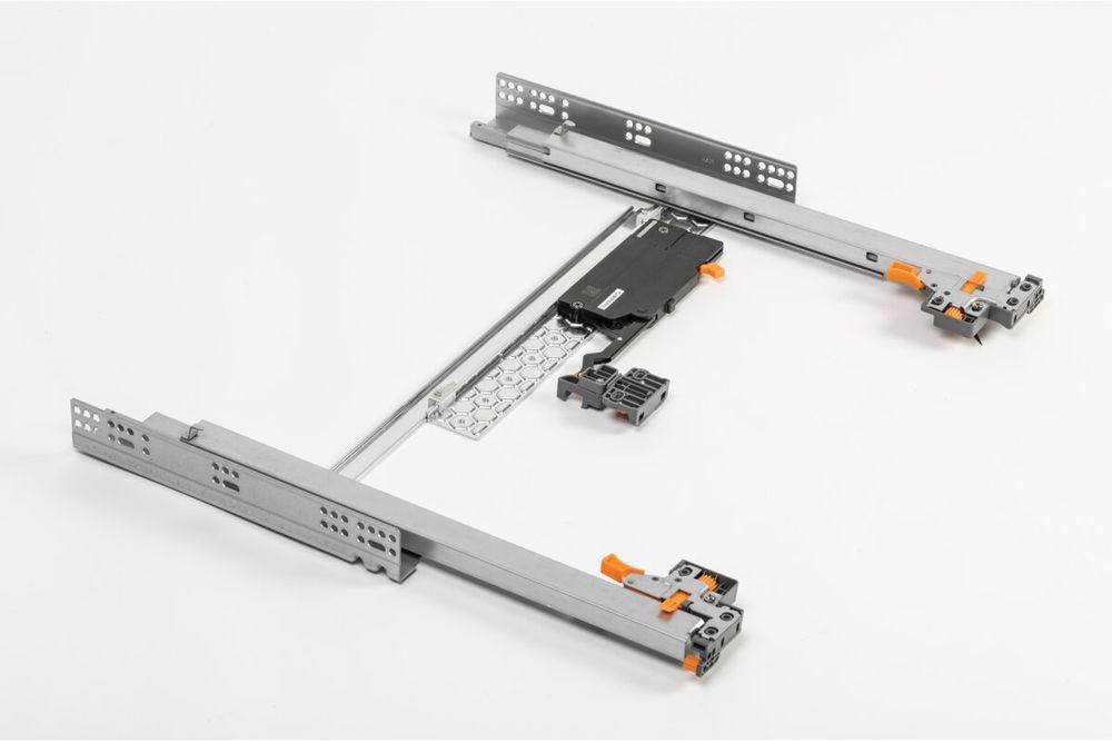 Напрямні MODERN SLIDE PRO Soft Move нижнього кріплення повного висуву L-500 18 мм PB-2IN1-3D0SHX18-500-PRO фото