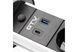 Блок розеток GTV CAMINO 100мм 2 розетки SCHUKO USB A+C QC WC 10W провід 1,5м Білий AE-BPW2sCAM-10 фото 4