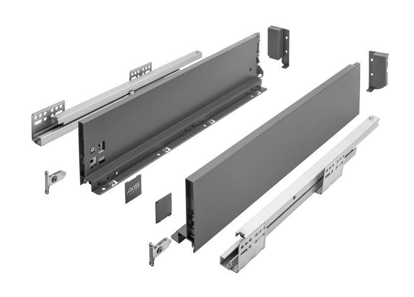 Висувна система AXIS PRO l-250 мм середній H116 Графіт PB-AXISPRO-KPL250B фото