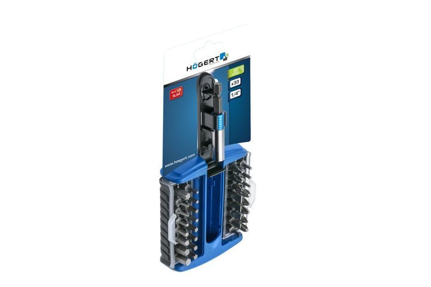 Набір Біт 33шт сталь S2 з магнітним тримачем HT1S402 фото