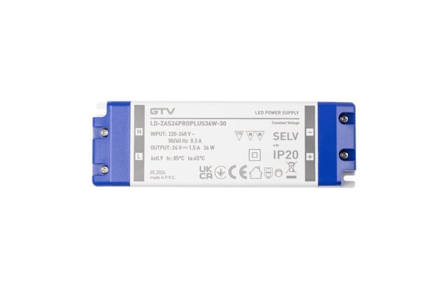Блок живлення LED PRO+ 24V, 36W, input 220-240VAC, IP20, розм.147x48x24 mm LD-ZAS24PROPLUS36W-30 фото