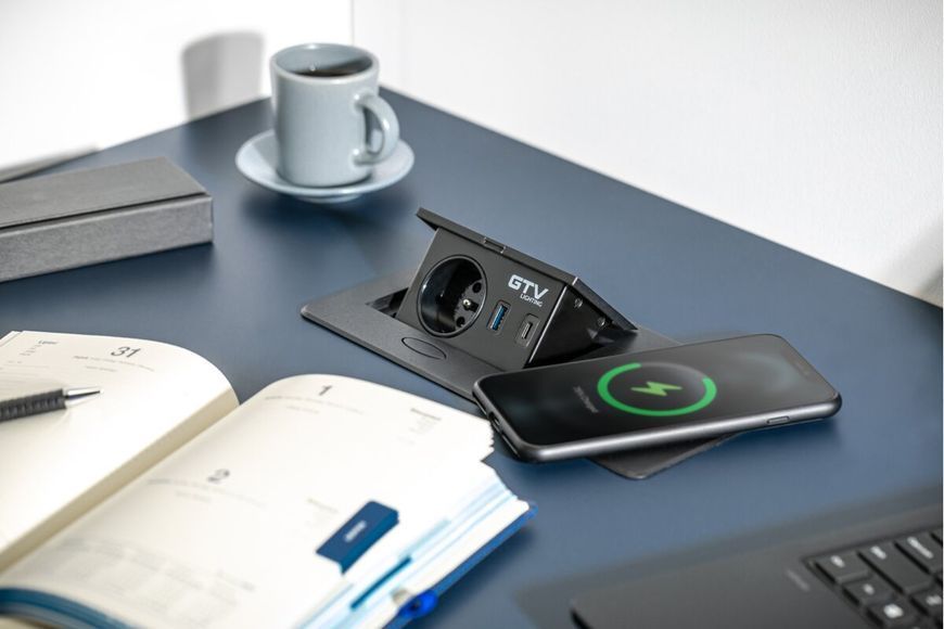 Блок розеток GTV AVARO PLUS 1 розетка SCHUKO USB A+C WC 5W провід 1,5м Білий AE-PB1SAVAP-10 фото