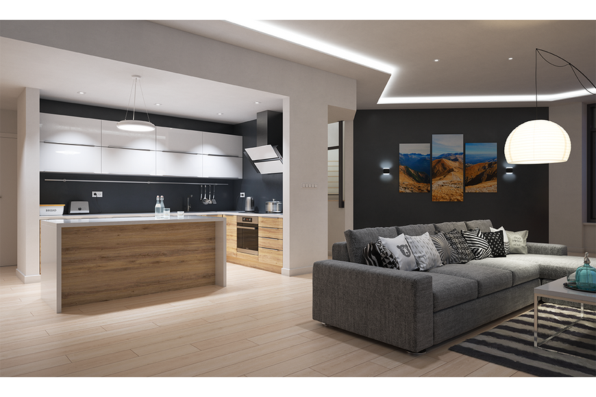 LED-профіль стельовий для гіпсокартонних плит 3м PA-GLAXGKW3M-00 фото
