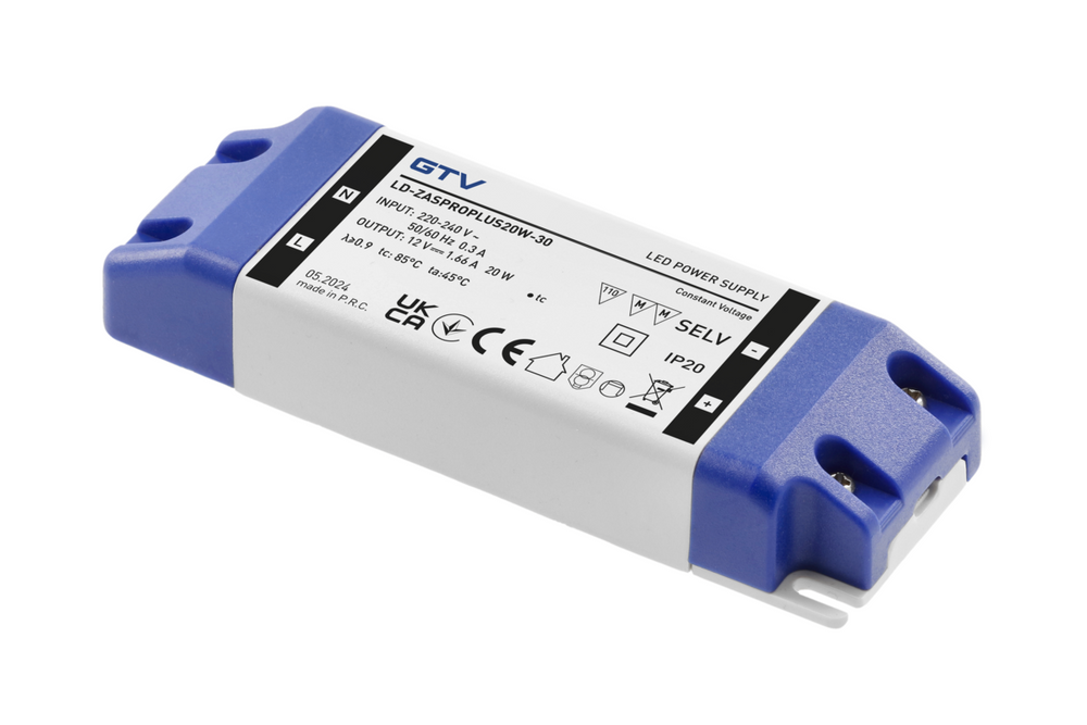 Блок живлення LED PRO+ 12V, 30 W, input 220-240 V, IP20, розмір 120х42х20 мм LD-ZASPROPLUS30W-30 фото