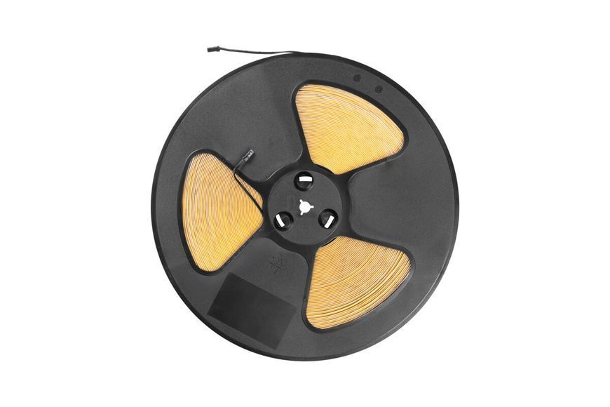 Стрічка світлодіодна GTV COB 480LED/m, 8mm, 10W/m, бухта 50м, нейтральний білий, 2x1м кабель міні AMP LD-COB12V-20-NEPQN-50 фото