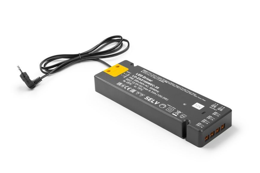 Блок живлення SLIM EASY CLICK 220/12V 100W IP20, з mini amp і проводом 1,5 м LD-ZAS100WEC-30 фото