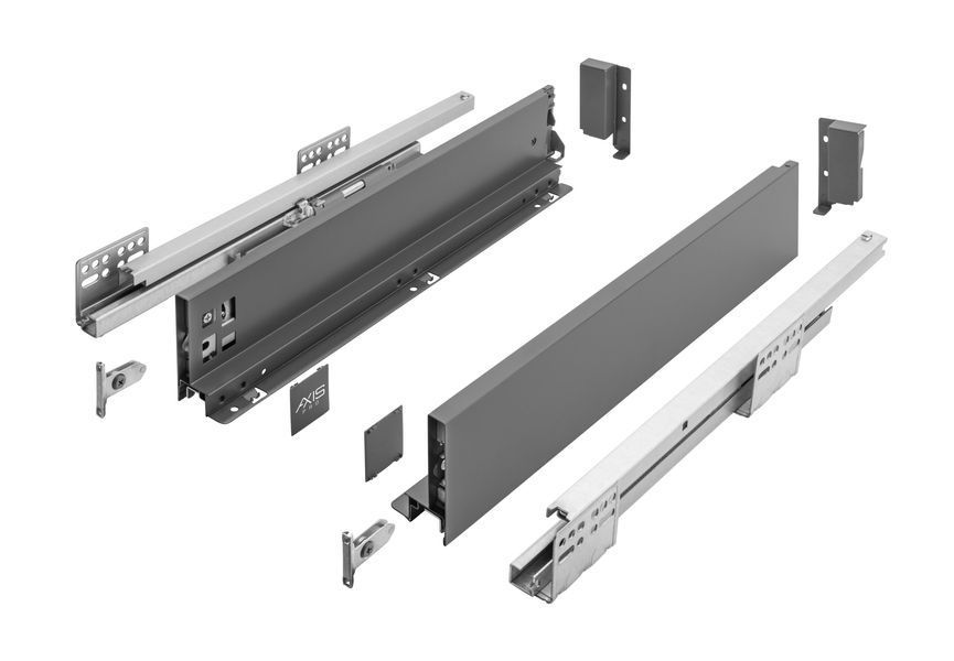 Висувна система AXIS PRO l-400 мм низький H84 Графіт PB-AXISPRO-KPL400A фото