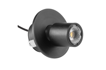 Світильник GTV POINT MINI з регулюванням, 12V DC, 0.5W, 1x2835 LED, 3000K, чорний, кабель 2m LD-POMWW-20 фото