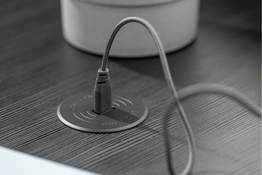 Безпровідний зарядний пристрій, кабель 2 m + USB A, fast charge з блоком живлення max 18W, чорний AE-ZUSB-20N фото