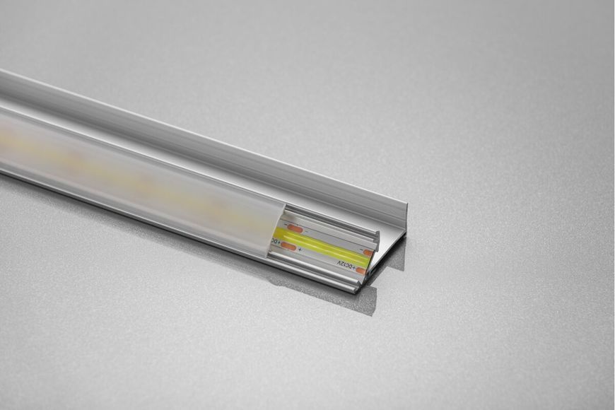LED-профіль GTV кутовий-торцевий односторонній під крайку 3м Алюміній PA-GLAXNBJW3M-AL фото