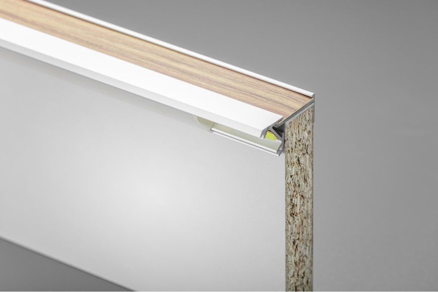 LED-профіль GTV кутовий-торцевий односторонній під крайку 3м Алюміній PA-GLAXNBJW3M-AL фото