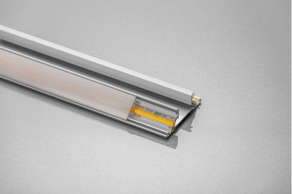 LED-профіль GTV кутовий-торцевий двосторонній під крайку 3м Алюміній PA-GLAXNBDW3M-AL фото