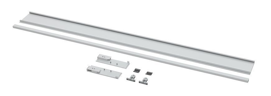 Комплект для внутрішньої шухляди MBPRO L-1200мм H-135мм (панель + кріплення + релінг) Графіт PB-MBPRO-ZESWEW-B фото
