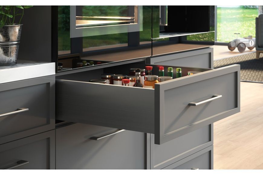Висувна система AXIS PRO l-350 мм середній H116 Графіт PB-AXISPRO-KPL350B фото