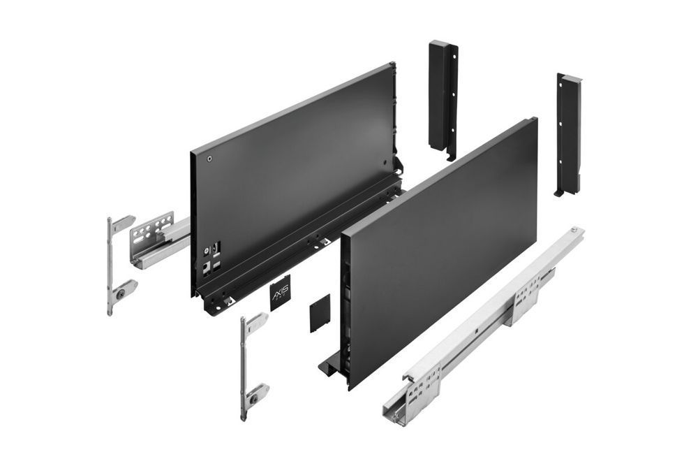 Висувна система AXIS PRO l-400 мм дуже високий H199 Чорний PB-AXISPRO-KPL400D2 фото
