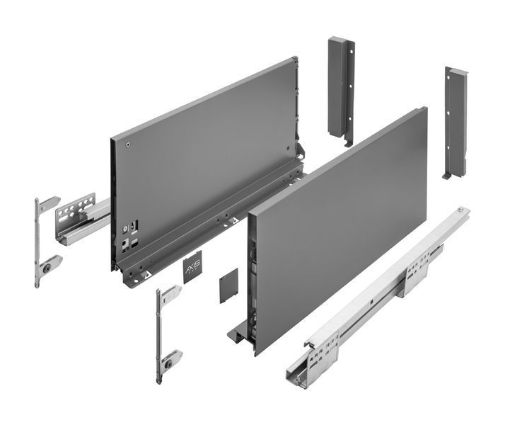 Висувна система AXIS PRO l-450 мм дуже високий H199 Графіт PB-AXISPRO-KPL450D фото
