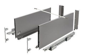 Висувна система AXIS PRO Push to open l-300 мм дуже високий H200 Графіт PB-AXISPRO-P2O-KPL400B фото