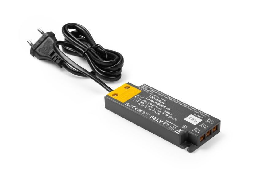 Блок живлення SLIM EASY CLICK 220/12V 9W IP20, з mini amp і проводом 1,5 м LD-ZAS09WEC-30 фото