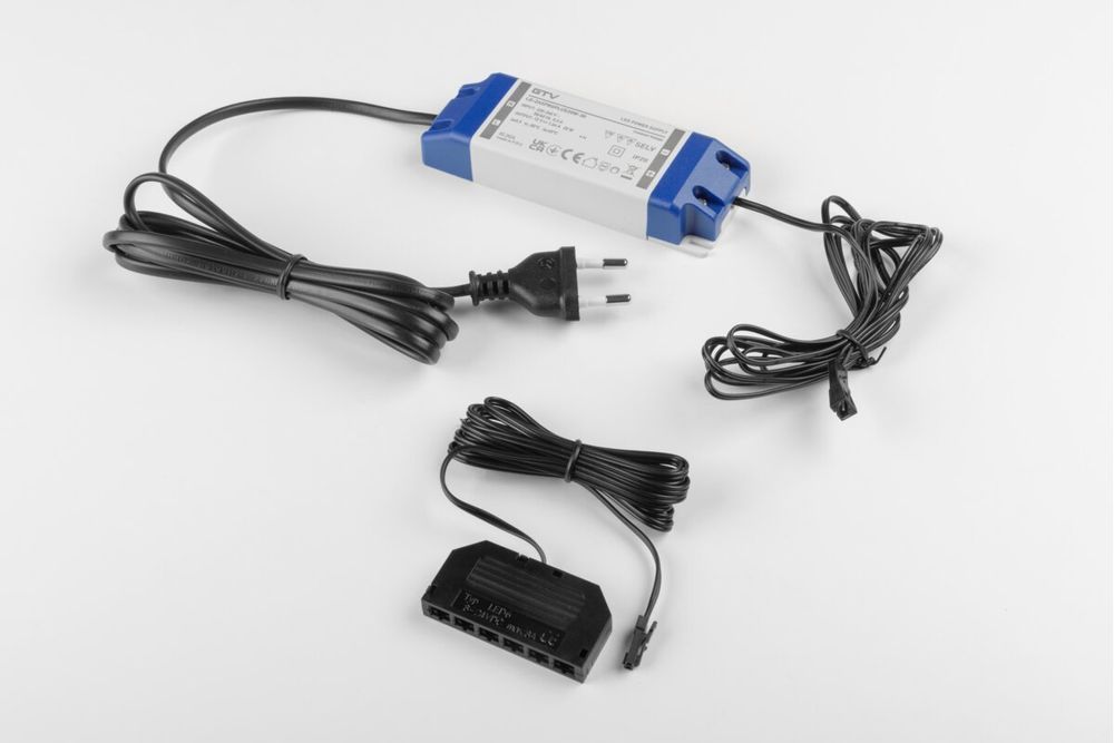 Блок живлення Комплект: LD-ZASPROPLUS20W-30 + кабель 2 м з дистриб'ютором х6 міні AMP LD-ZZAS20PROPLUSKD6 фото