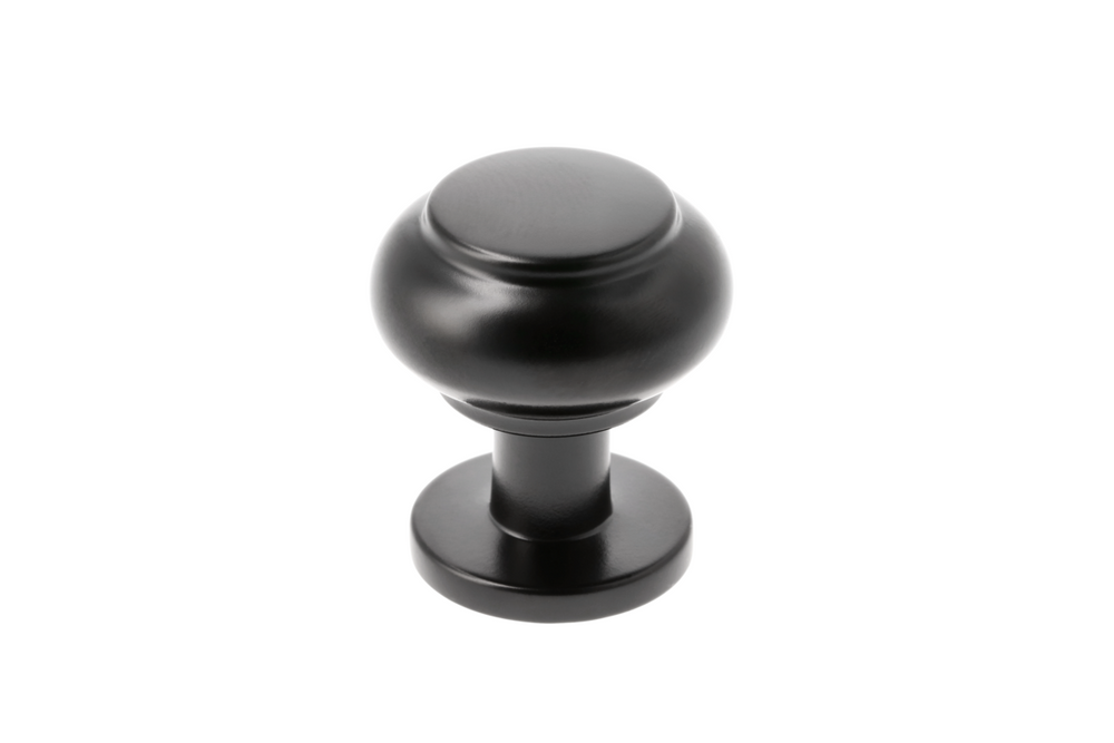 Ручка кнопка GTV STILO d 22 мм Чорний матовий UZ-STILO-160-18 фото