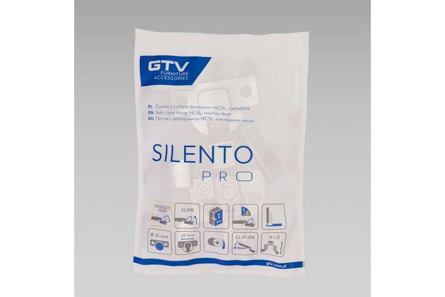 Завіс накладний GTV SILENTO PRO з доводчиком ZM-HCSL09-3DBEO фото