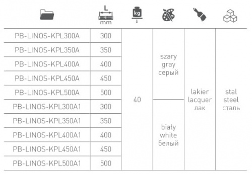 Висувна система LINOS BOX l-400 мм низький графіт (PB-LINOS-KPL400A)_01