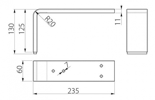 Ніжка GTV MODERN D4 хром (NM-MDN-D4-01)_02