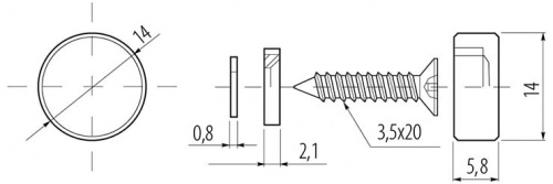 Кріплення GTV для дзеркал Ф18X6.2 (MC-J04A2-18-01)_02