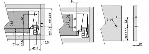 Висувна система MODERN BOX L-400 низький бiлий (PB-D-KPL400A1)_08