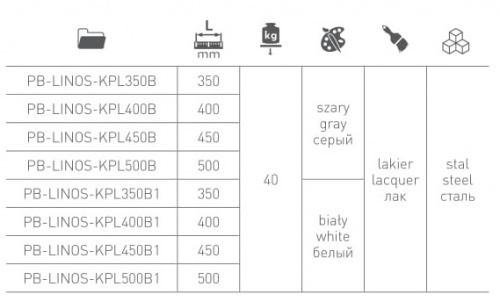 Висувна система LINOS BOX l-400 мм середній графіт (PB-LINOS-KPL400B)_01
