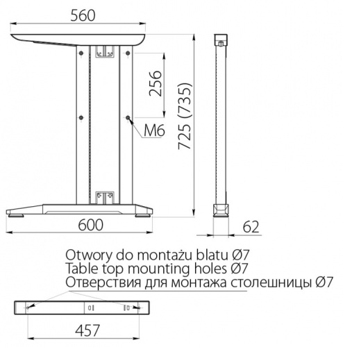 Металевий каркас GTV для столу (SB-A60x72-80)_05