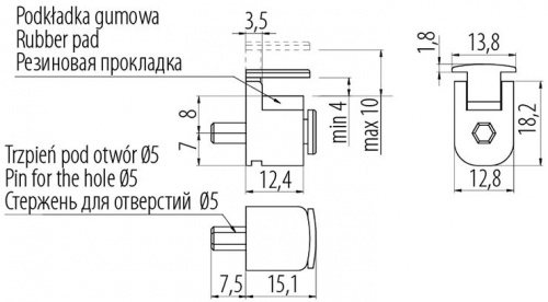 Полицетримач GTV для скляних полиць E410 хром (PP-GL-E410-01)_02