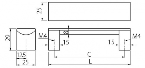 Ручка GTV UA-B337 128 мм, хром (UA-B33712801)_01