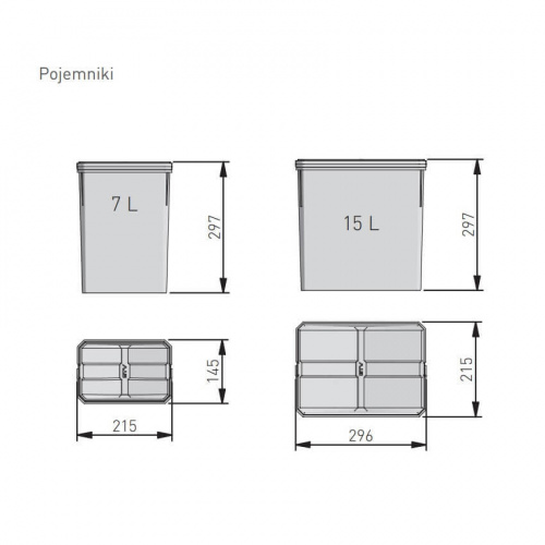 Сегрегатор AxiSpace 600 2х15л + 2х7л